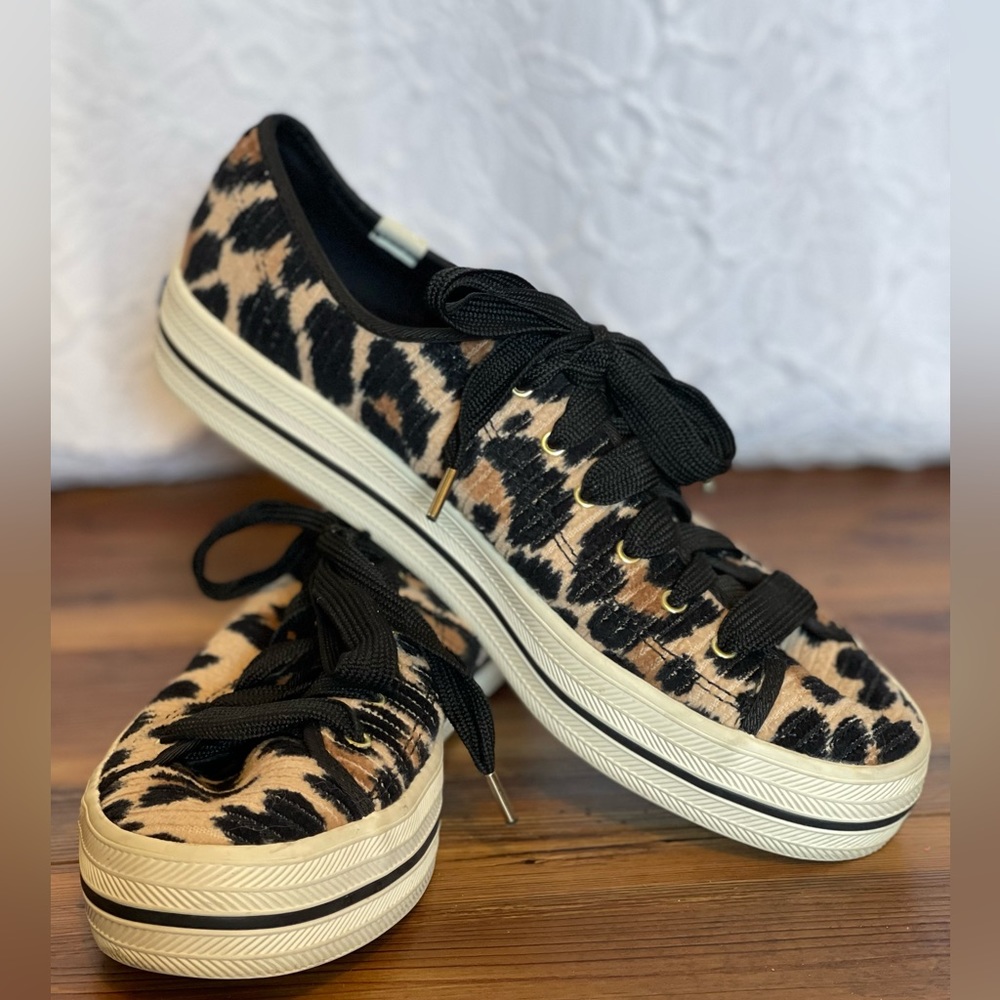 Keds for Kate Spade leopard print triple decker sneaker